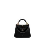 JW PEI Lucia Elephant-Effect Top Handle Bag in Black
