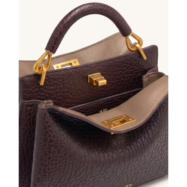 JW PEI Lucia top handle bag interior and hardware
