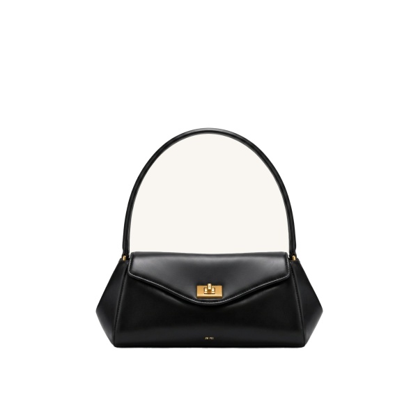 JW PEI Lucia Turn-Lock Flap Shoulder Bag in Black