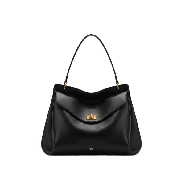 JW PEI Lucia Turn-Lock Shoulder Bag in Black