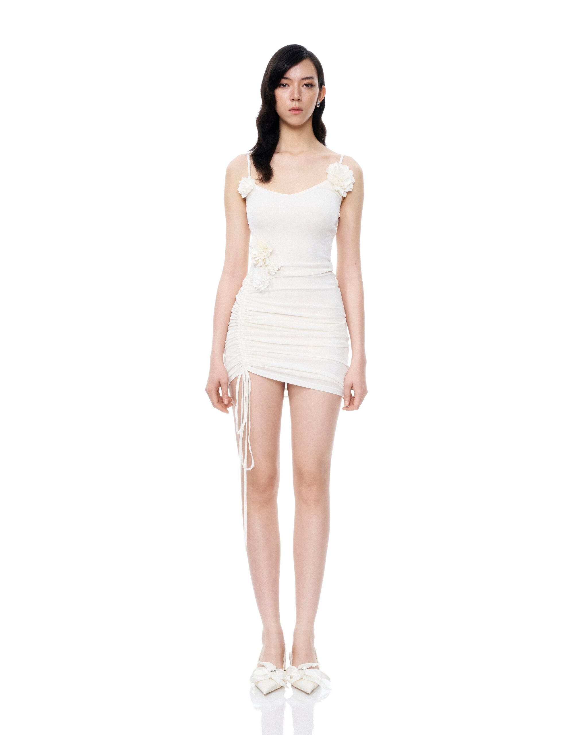 JW PEI mini dress | Los Angeles Vegan Fashion Dresses | Luxury Shoes JW PEI Luciana 3D Floral Pleats Mini Dress