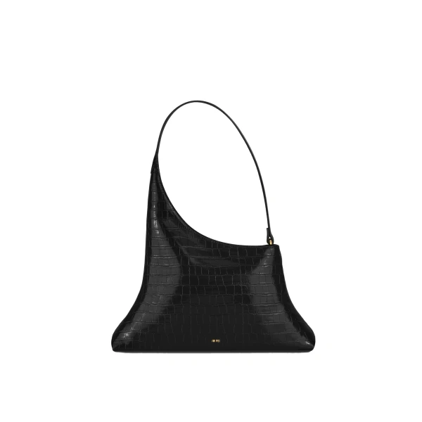 JW PEI Lyra Shoulder Bag in Black Croc