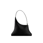 JW PEI Lyra Woven Shoulder Bag in Black