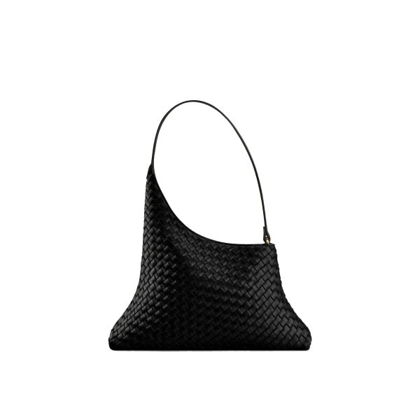 JW PEI Lyra Woven Shoulder Bag in Black