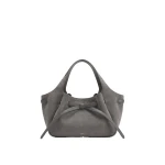 JW PEI Mabel Faux Suede Soft Bow Tote Bag in Grey