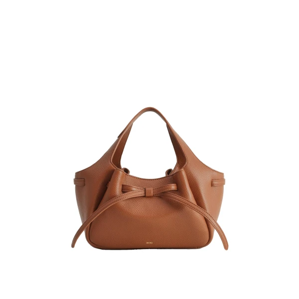 JW PEI Mabel Soft Bow Tote Bag in Caramel Brown