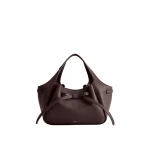 JW PEI Mabel Soft Bow Tote Bag in Dark Brown