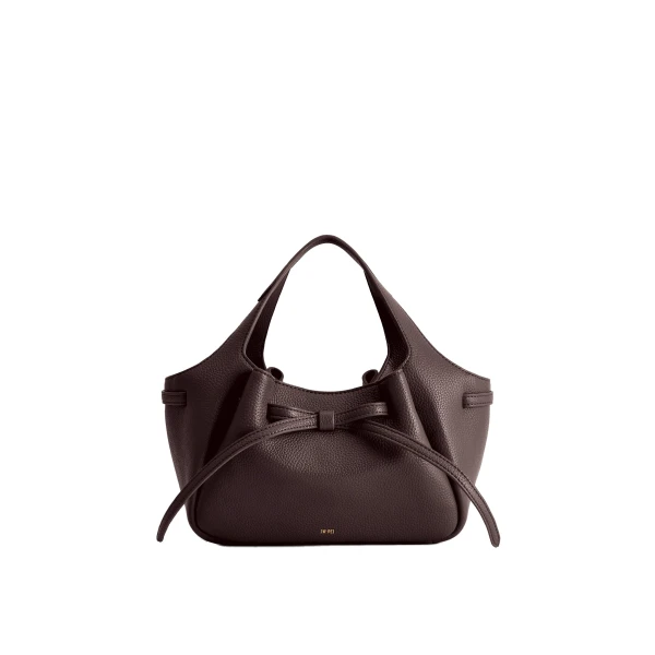 JW PEI Mabel Soft Bow Tote Bag in Dark Brown
