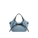 JW PEI Mabel Soft Bow Tote Bag in Light Blue Denim