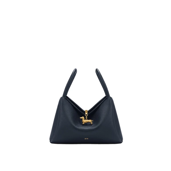 JW PEI Maelle Dachshund Charm Double Handle Bag in Dark Blue