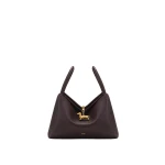 JW PEI Maelle Dachshund Charm Double Handle Bag in Dark Brown