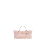 JW PEI Maeve Dachshund Metal Charm Faux Suede Tote Bag in Pink