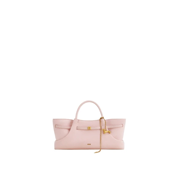 JW PEI Maeve Dachshund Metal Charm Faux Suede Tote Bag in Pink