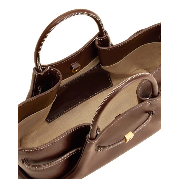 JW PEI Maeve Dachshund Metal Charm Tote Bag in Dark Brown view six