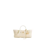 JW PEI Maeve Dachshund Metal Charm Tote Bag in Ivory Croc