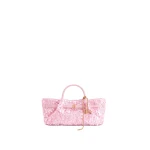 JW PEI Maeve Sequin Dachshund Metal Charm Tote Bag in Pink