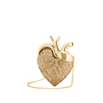 JW PEI Maren Artificial Crystal Heart Shaped Bag in Gold