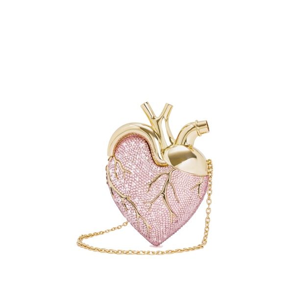 JW PEI Maren Artificial Crystal Heart Shaped Bag in Pink