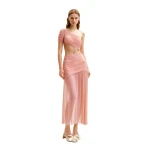 JW PEI Mia Pleated Mesh Dress