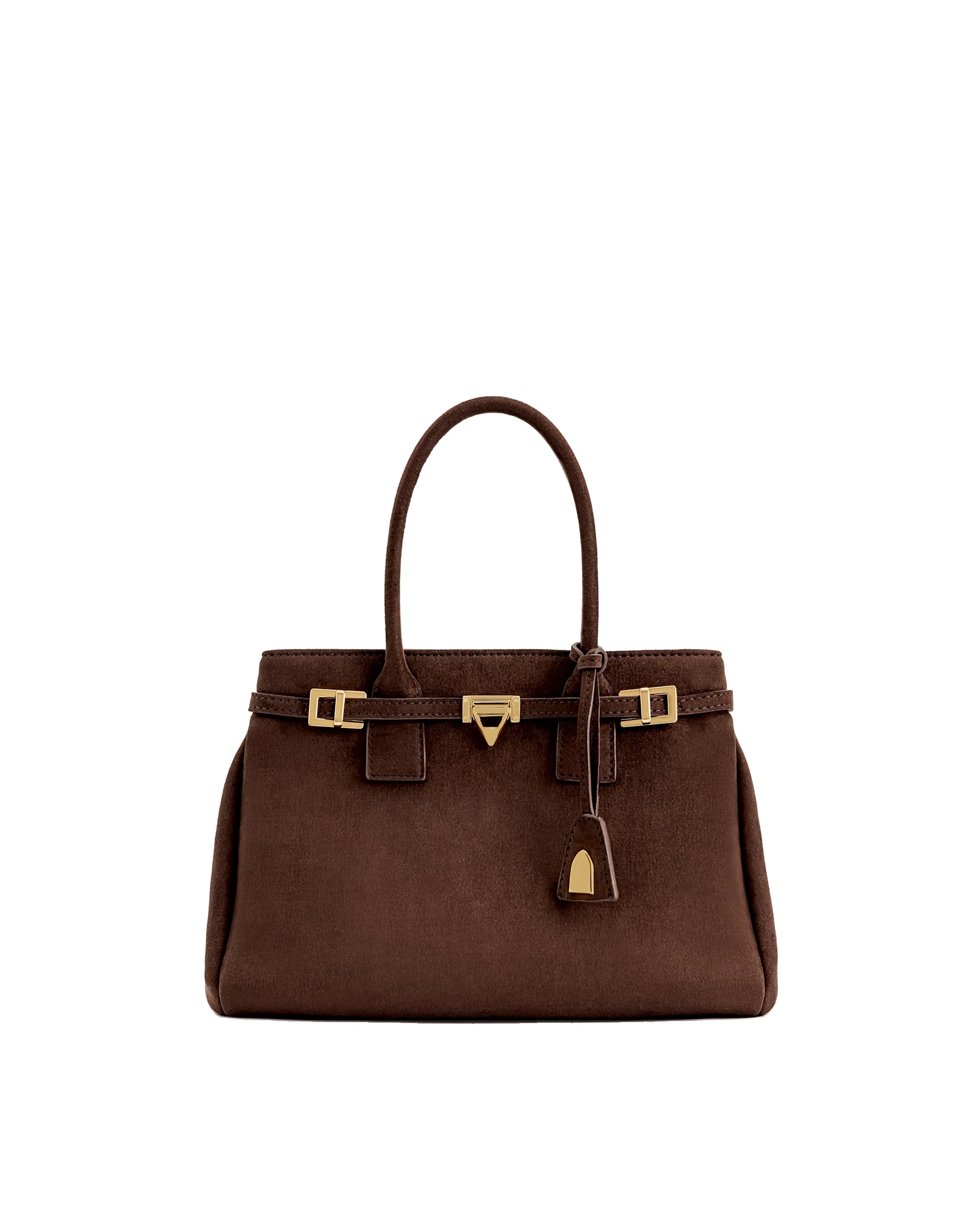 JW PEI Miley Belt Embellished Tote Bag in Brown | Totes & Top-Handle Bags | Luxury Shoes JW PEI Miley Belt Embellished Tote Bag in Brown