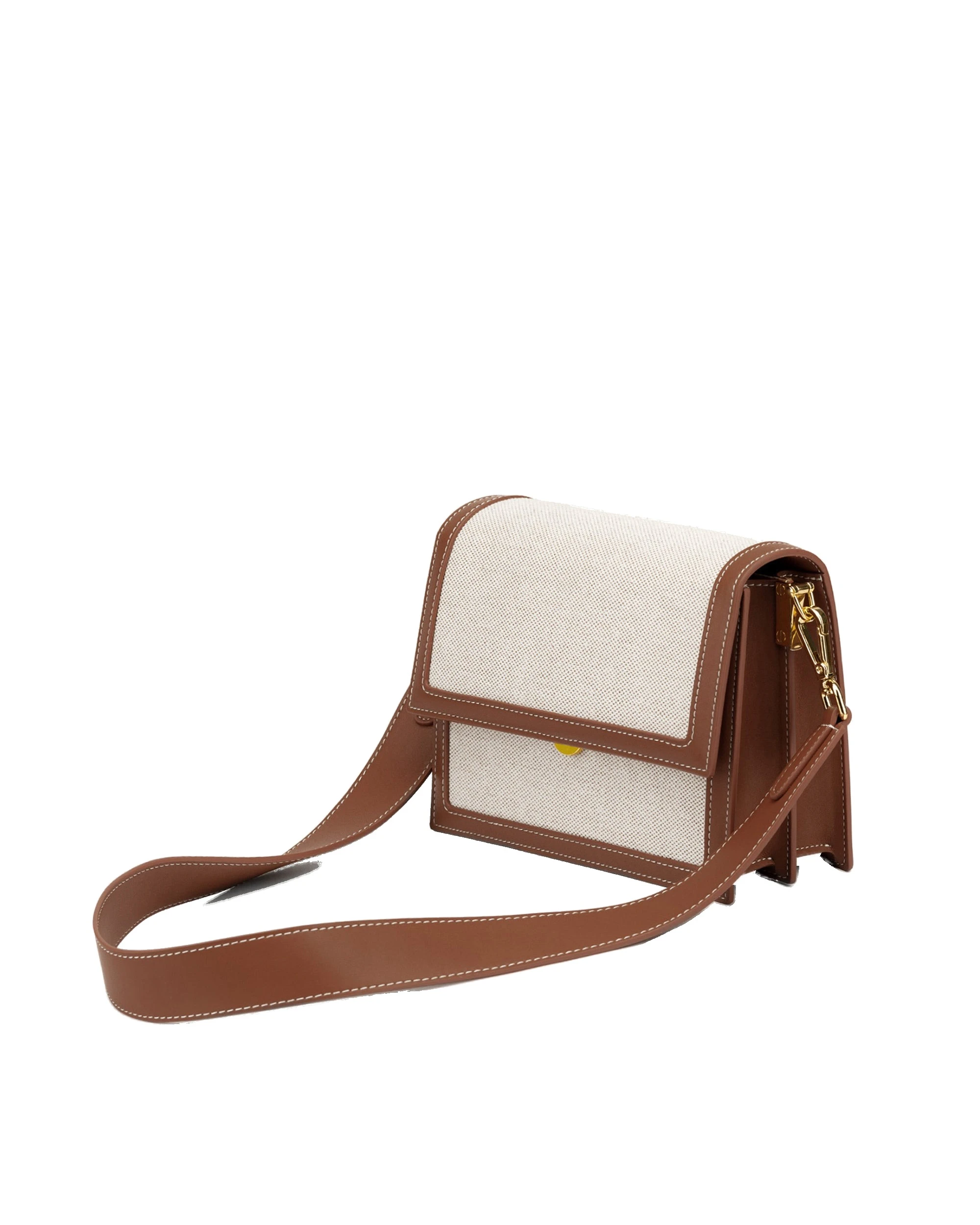 JW PEI Mini Flap Crossbody in Beige Canvas | Mini Bags | Luxury Shoes JW PEI Mini Flap Crossbody in Beige Canvas