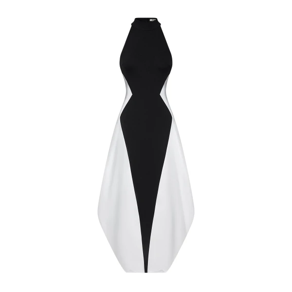 JW PEI Monochrome Paneled Maxi Dress