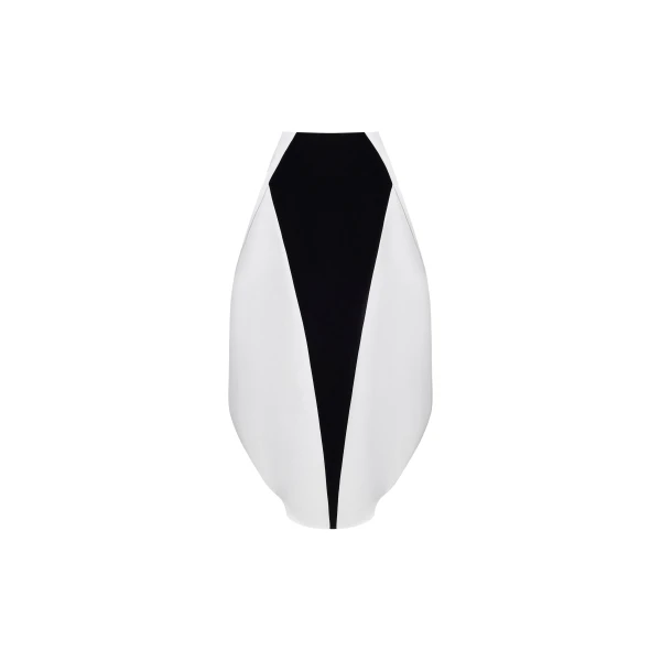 JW PEI Monochrome Paneled Structured Pannier Maxi Skirt