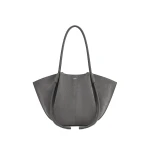 JW PEI Nala Faux Suede Wide Tote Bag in Dark Gray