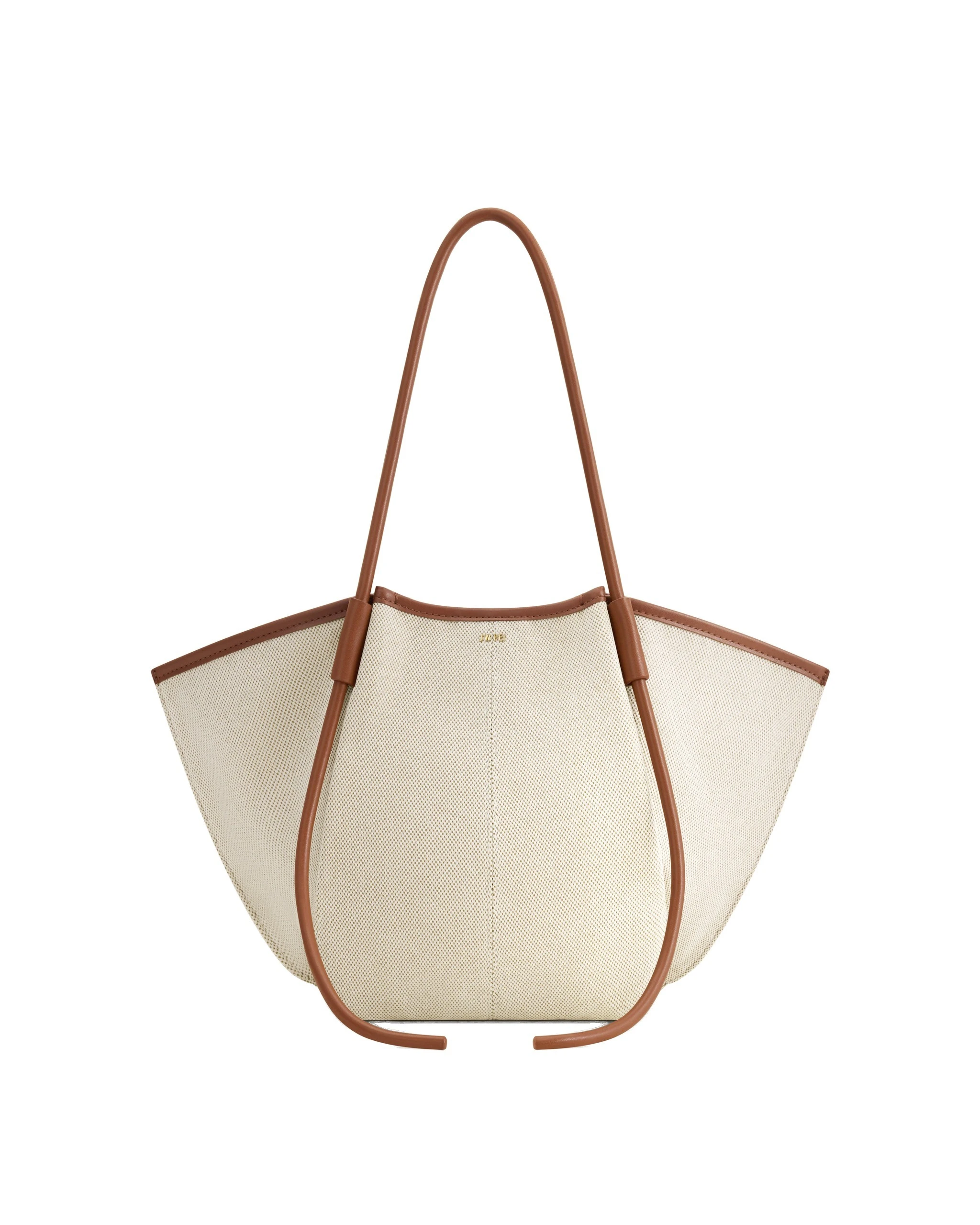 JW PEI Nala Wide Tote Bag in Brown Canvas | Totes & Top-Handle Bags | Luxury Shoes JW PEI Nala Wide Tote Bag in Brown Canvas