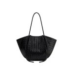 JW PEI Nala Wide Weave Texture Tote Bag in Black