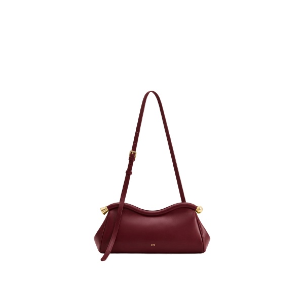JW PEI Naomi Curved Shoulder Bag in Berry Red