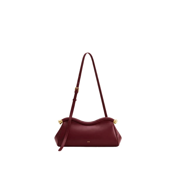 JW PEI Naomi Curved Shoulder Bag in Berry Red