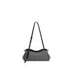 JW PEI Naomi Curved Shoulder Bag in Black Grey Canvas