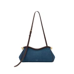 JW PEI Naomi Curved Shoulder Bag in Blue Denim