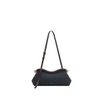 JW PEI Naomi Curved Shoulder Bag in Dark Blue Denim