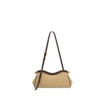 JW PEI Naomi Curved Shoulder Bag in Dark Brown Canvas