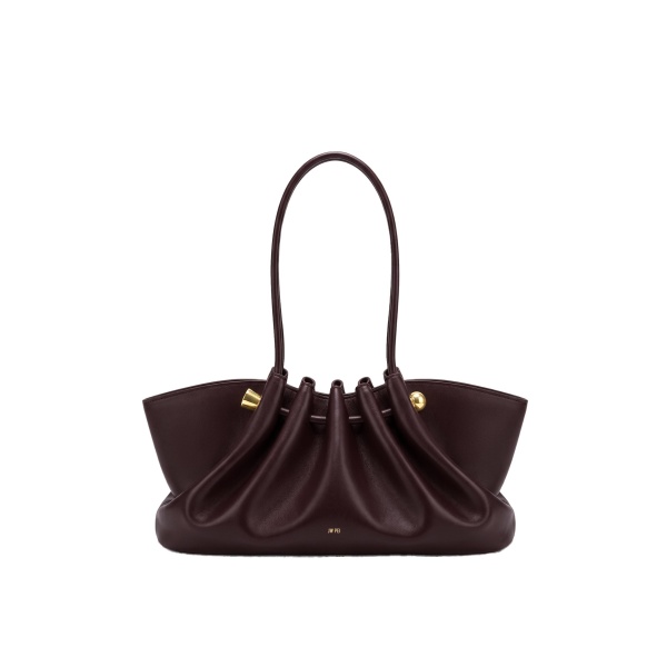 JW PEI Naomi Gathered Long Handle Shoulder Bag in Deep Burgundy