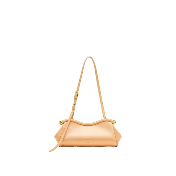 JW PEI Naomi Satin Curved Shoulder Bag in Champagne Gold