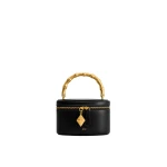 JW PEI Natalie Metal Geometric Pendant Handle Bag in Black