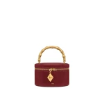 JW PEI Natalie Metal Geometric Pendant Handle Bag in Burgundy