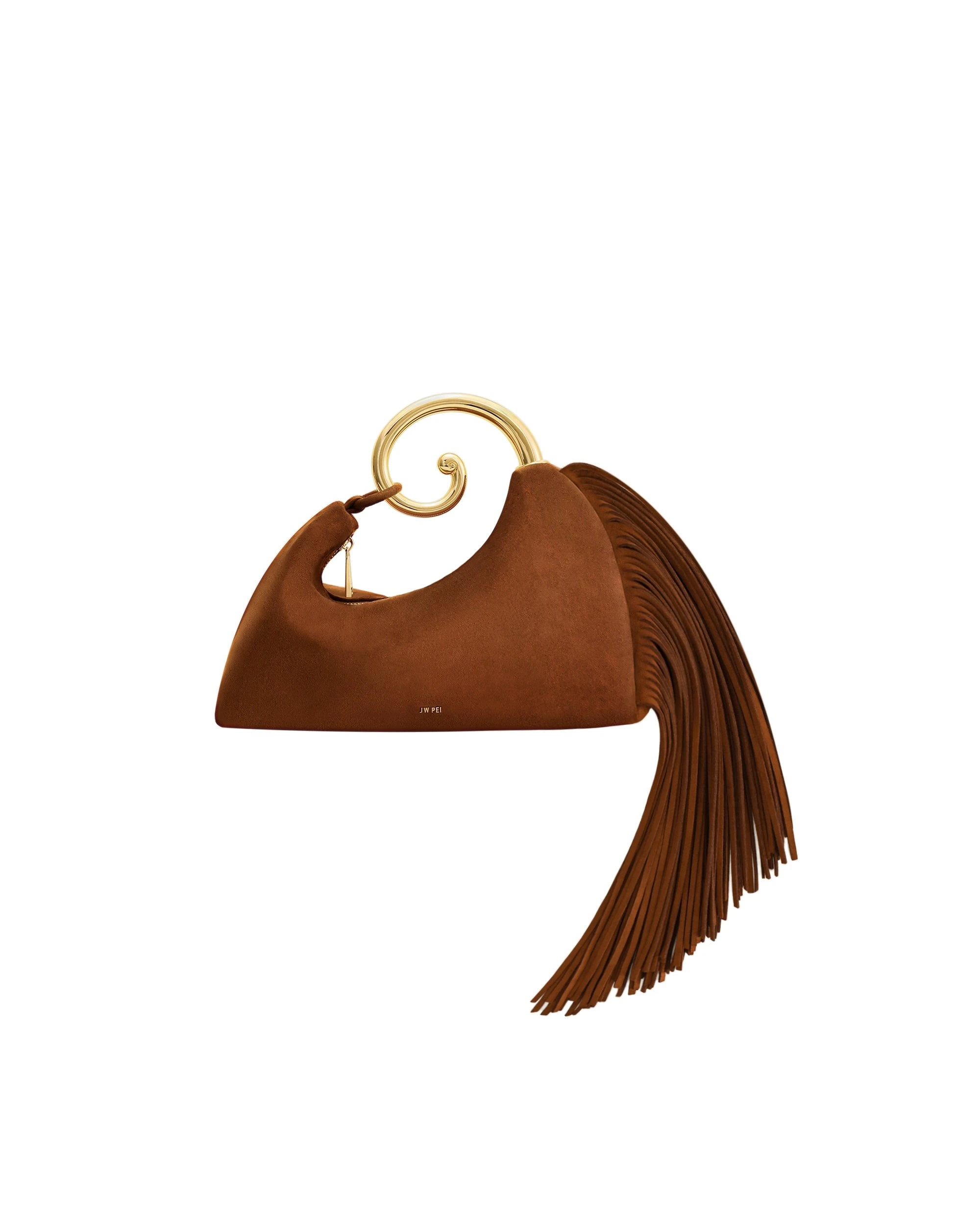 JW PEI Nell Fringe Hardware Top Handle Bag in Mocha Brown | Totes & Top-Handle Bags | Luxury Shoes JW PEI Nell Fringe Hardware Top Handle Bag in Mocha Brown