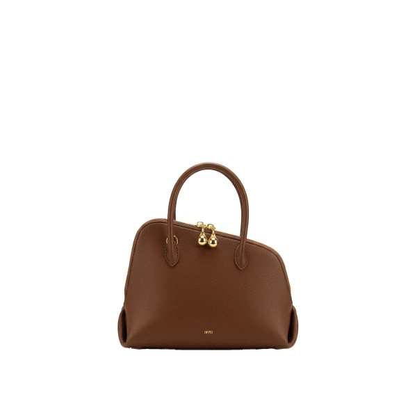 JW PEI Nerina Pebbled Dome Top Handle Bag in Brown