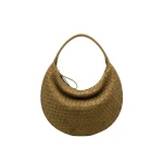 JW PEI Nola Faux Suede Woven Crescent Shoulder Bag in Olive Green