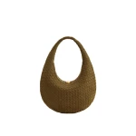 JW PEI Nola Faux Suede Woven Hobo Shoulder Bag in Olive Green