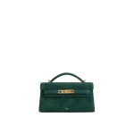 JW PEI Noor Faux Suede Top Handle Bag in Forest Green