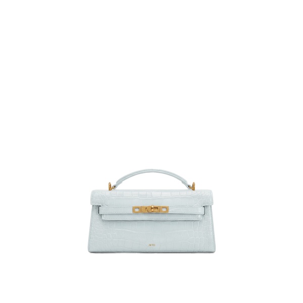 JW PEI Noor Top Handle Bag in Blue Croc