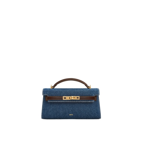 JW PEI Noor Top Handle Bag in Blue Denim
