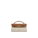 JW PEI Noor Top Handle Bag in Brown Canvas