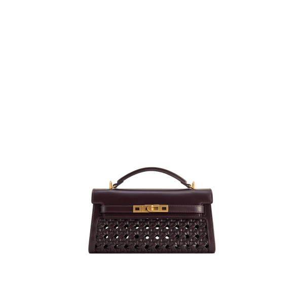 JW PEI Noor Top Handle Bag in Dark Red