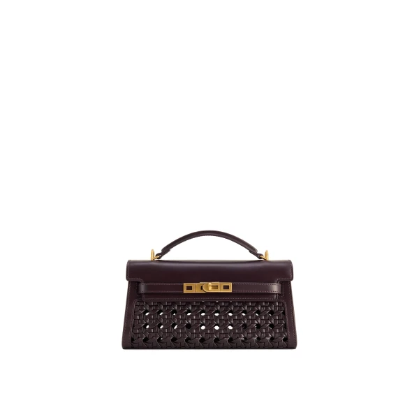 JW PEI Noor Top Handle Bag in Dark Red